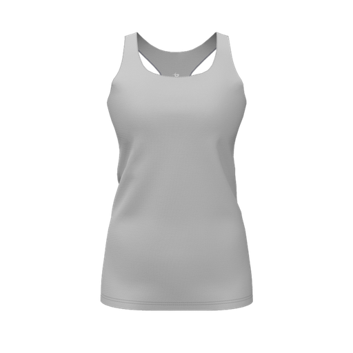 [FT0TRBGY-FYS-LOGO1] Decker Racerback Tank Top (Female Youth S, Gray, Logo 1)