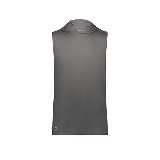 [222590.98D.XS-LOGO3] Men's CoolDry Sleeveless Hoodie (Adult XS, Gray, Logo 3)